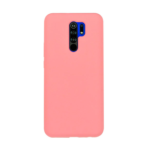 Чехол для Redmi 9 бампер AT Silicone case (Светло-розовый)