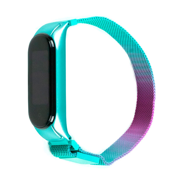 Ремешок для Mi Band 5 Magnetic (Бирюзово-фиолетовый)