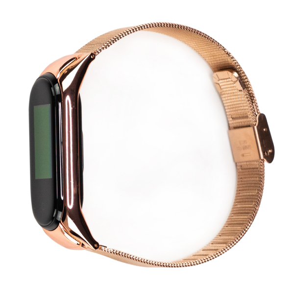 Ремешок для Mi Smart Band 4 Stainless Grid (Розовое золото)