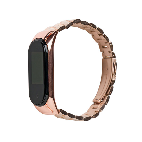 Ремешок для Mi Smart Band 4 Stainless (Розовое золото)