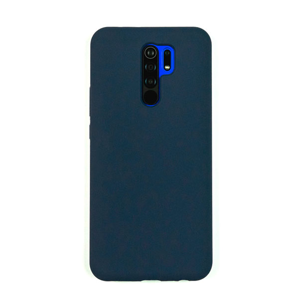 Чехол для Redmi 9 бампер AT Silicone case (Темно-синий)