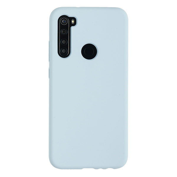 Чехол для Redmi Note 8 бампер AT Silicone case (Бело-голубой)