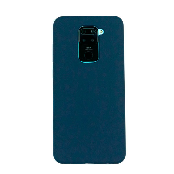 Чехол для Redmi Note 9 бампер AT Silicone case (Темно-синий)