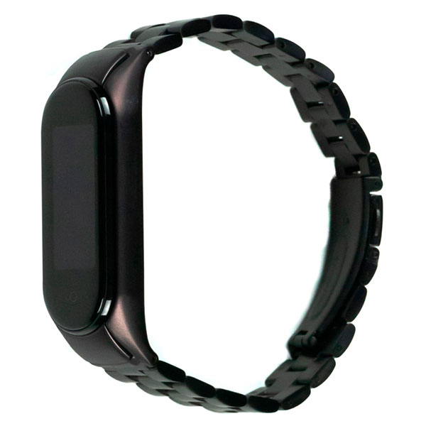 Ремешок для Mi Band 5 Stainless (Черный матовый)