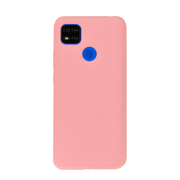 Чехол для Redmi 9C бампер AT Silicone case (Светло-розовый)