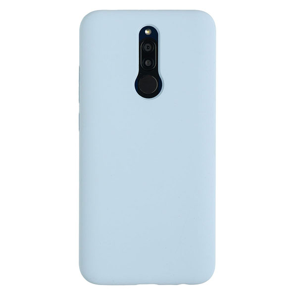 Чехол для Redmi 8 бампер AT Silicone case (Бело-голубой)