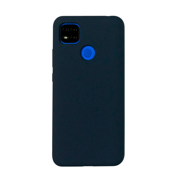 Чехол для Redmi 9C бампер AT Silicone case (Темно-синий)