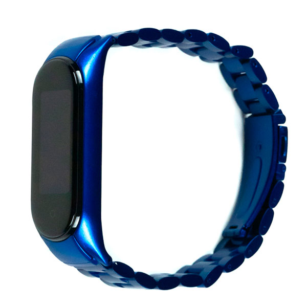 Ремешок для Mi Band 5 Stainless (Синий)