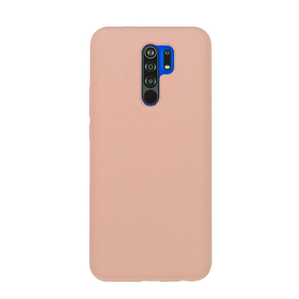 Чехол для Redmi 9 бампер AT Silicone case (Нежно-розовый)