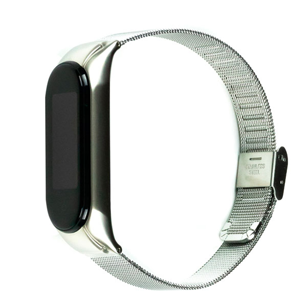 Ремешок для Mi Band 5 Stainless Grid (Серебристый)