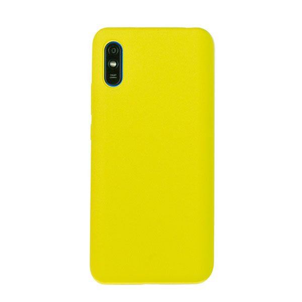 Чехол для Redmi 9A бампер AT Silicone case (Светло-желтый)