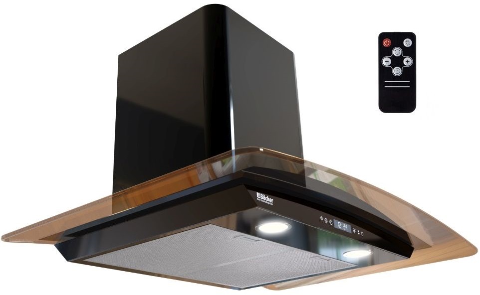 Вытяжка BACKER QD60E-TGL200RC DG (черный)