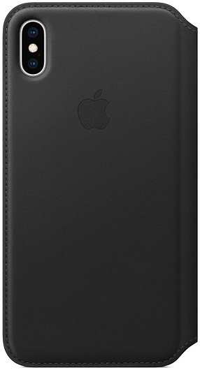 Чехол для телефона APPLE Leather Folio для iPhone XS Max (черный)