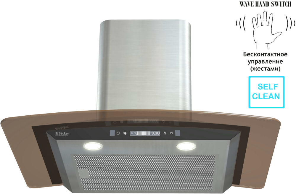 Вытяжка BACKER QD60E-MC INOX 12K