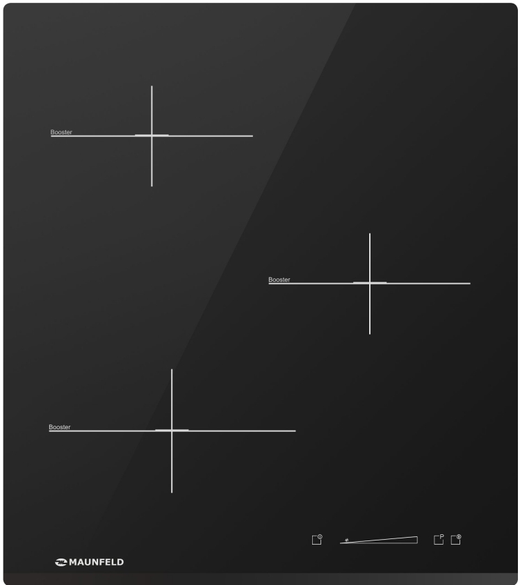 Варочная панель электрическая MAUNFELD MVI45.3HZ.3BT-BK