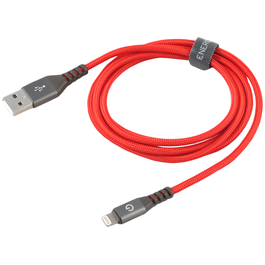 ENERGEA Кабель-переходник с USB на Lightning AluTough (CBL-AT-RED150)