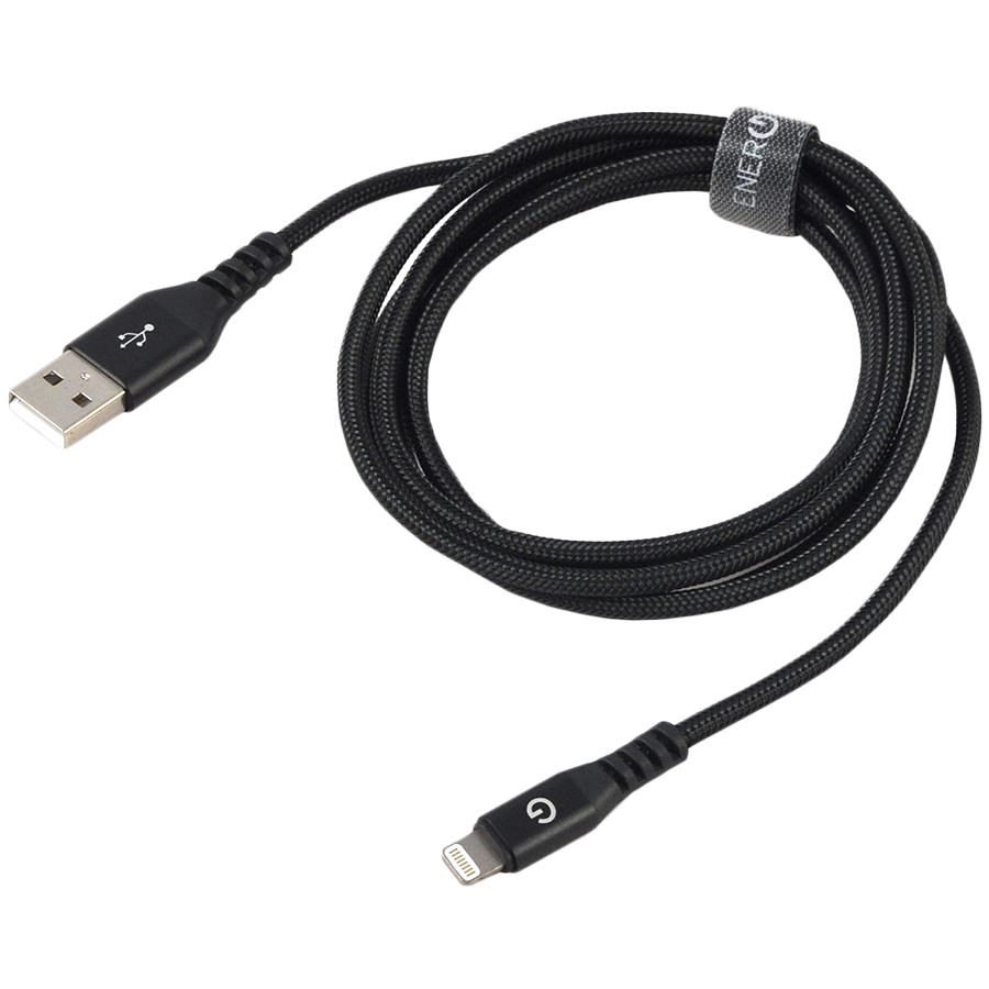 ENERGEA Кабель-переходник с USB на Lightning AluTough (CBL-AT-BLK150)