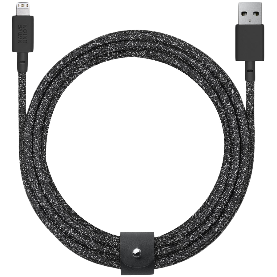 NATIVE UNION Кабель-переходник с USB на Lightning BELT 3 (BELT-KV-L-CS-BLK-3)