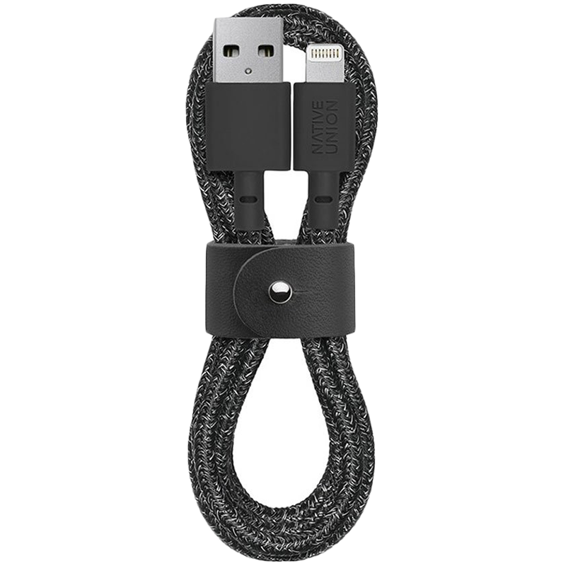 NATIVE UNION Кабель-переходник с USB на Lightning BELT 1.2 (BELT-KV-L-CS-BLK-2)