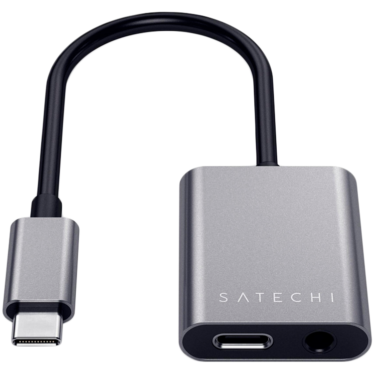 SATECHI Адаптер с USB-C на USB-C/Mini-jack (ST-TCACAM)