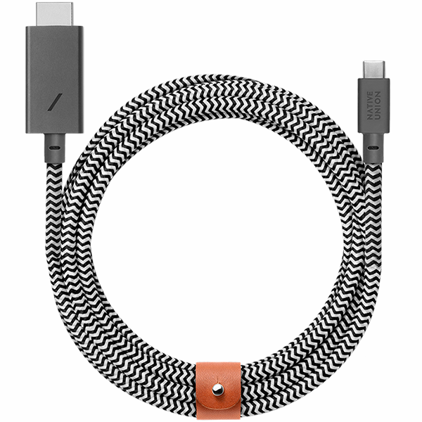 NATIVE UNION Кабель-переходник с USB-C на HDMI (BELT-C-HDMI-ZEB-3)