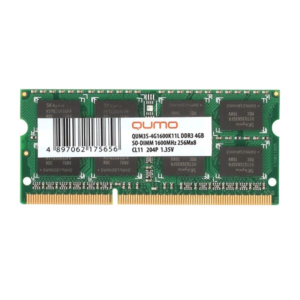 Оперативная память QUMO 8GB DDR3 SODIMM QUM3S-8G1600C11R