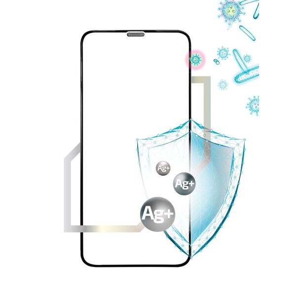Защитное стекло VOLARE ROSSO Fullscreen full glue antibacterial для Apple iPhone X/XS/11 Pro Черный (13699)