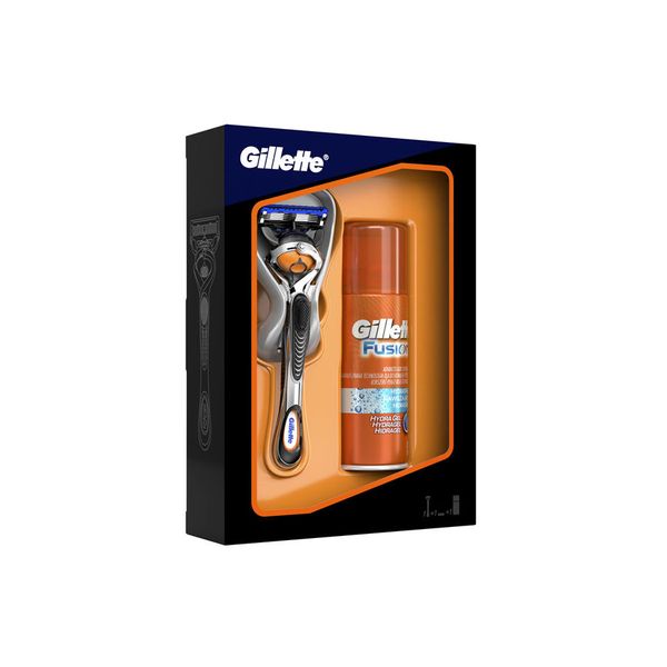 Набор GILLETTE FUSION: Бритва Proglide Flexball с 4 кассетами + Гель для бритья Hydra Gel Sensitive Skin