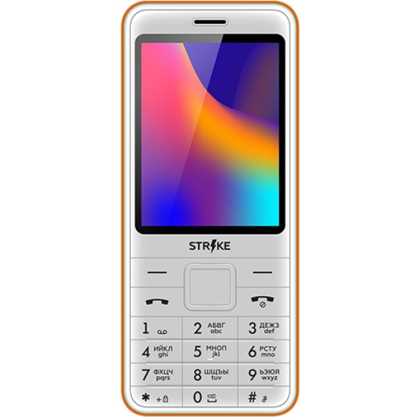 Телефон GSM STRIKE A30 (белый/оранжевый)