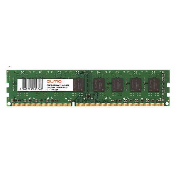 Оперативная память QUMO 8GB DDR3 QUM3U-8G1600C11R