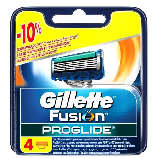 Сменные кассеты GILLETTE FUSION ProGlide 4шт (7702018085514)