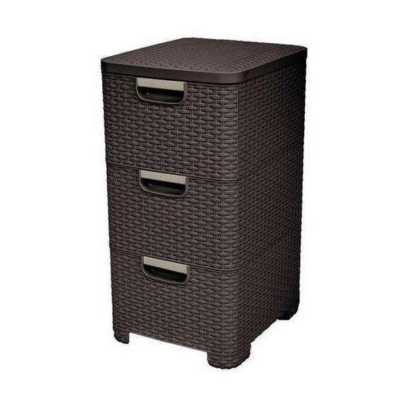 Комод Curver X3 Style Rattan Drawer (коричневый)