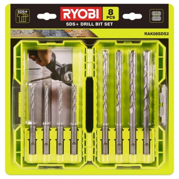 Набор буров Ryobi RAK08SDS2 (5132004209) 8 предметов