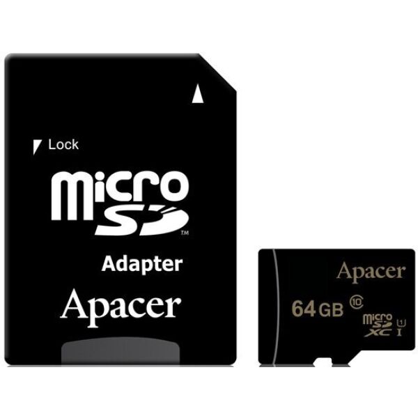 Карта памяти Apacer microSDXC 64GB (AP64GMCSX10U1-R)