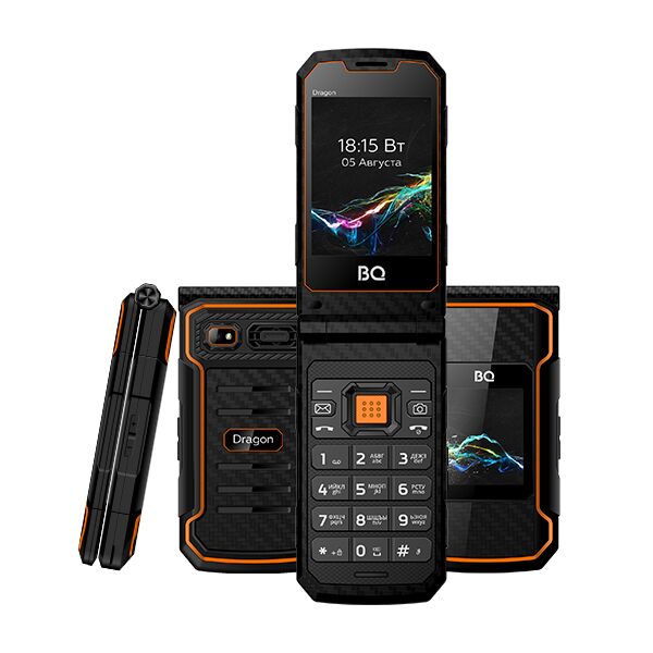 Мобильный телефон BQ-Mobile BQ-2822 Dragon (черный/оранжевый)