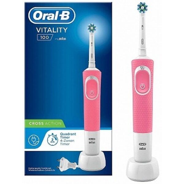 Электрическая зубная щетка BRAUN ORAL-B PRO 3D White D100.413.1 (розовый)
