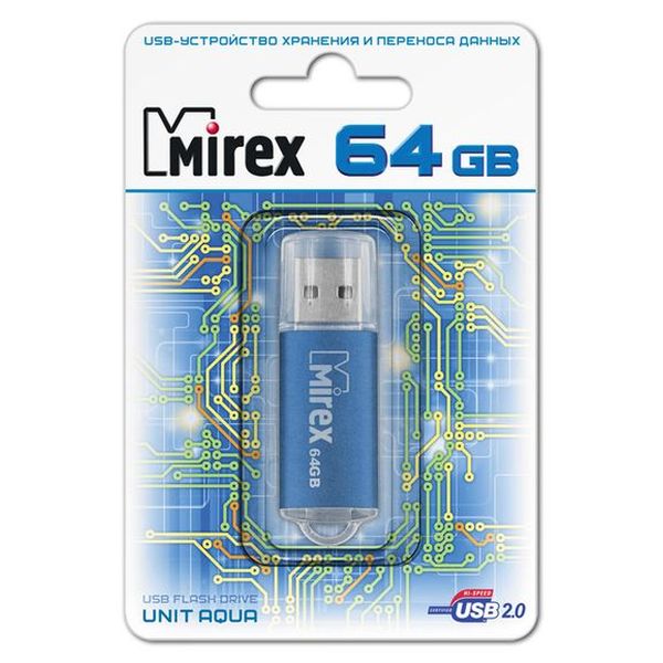 USB Flash MIREX Unit Aqua 64GB (13600-FMUAQU64)