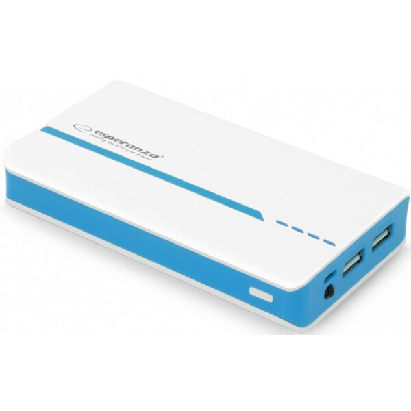 Портативное зарядное устройство ESPERANZA Atom 11000mAh white/blue (EMP107WB)