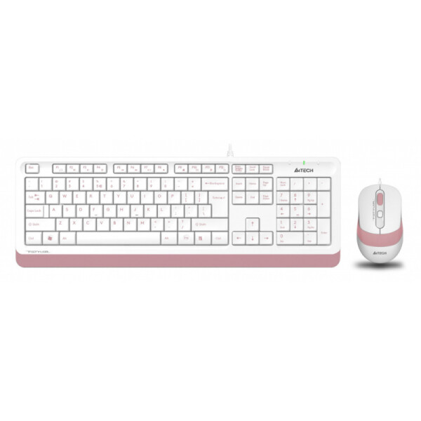 Комплект клавиатура + мышь A4TECH FSTYLER F1010 белый/розовый