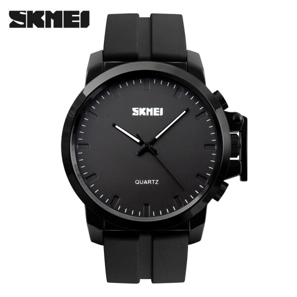 Наручные часы Skmei 1208 (черный силиконовый ремешок)