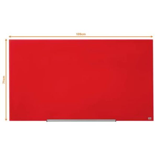 Магнитно-маркерная доска NOBO DIAMOND GLASS RED 1264x711 (1905185)