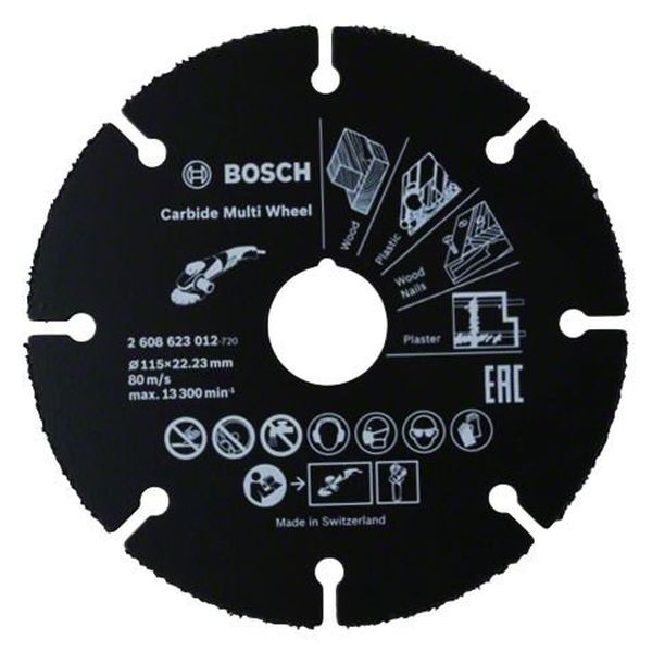 Отрезной диск Bosch Carbide Multi Wheel прямой 2.608.623.012