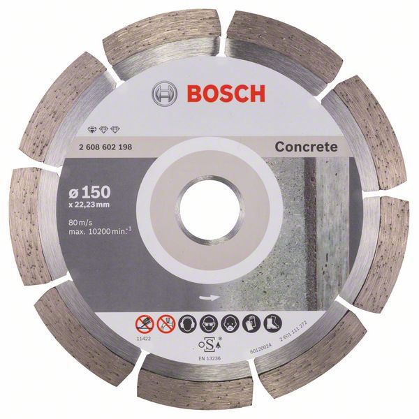 Алмазный отрезной диск Bosch Standard for Concrete прямой 2.608.602.198