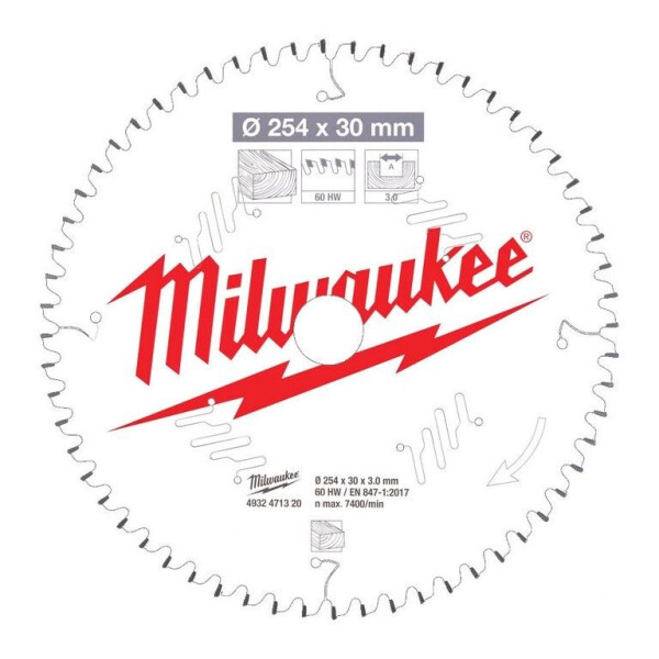 Диск пильный по дереву MILWAUKEE 60Z (4932471320)