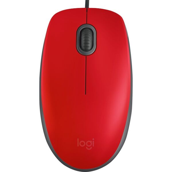 Мышь проводная LOGITECH M110 910-005489 (красный)