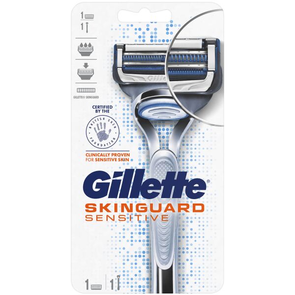 Бритва GILLETTE SKINGUARD Sensitive с 1 сменной кассетой (7702018488087)