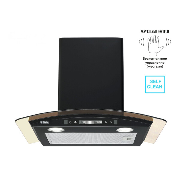 Кухонная вытяжка Backer QD60E-MC BLACK 12K