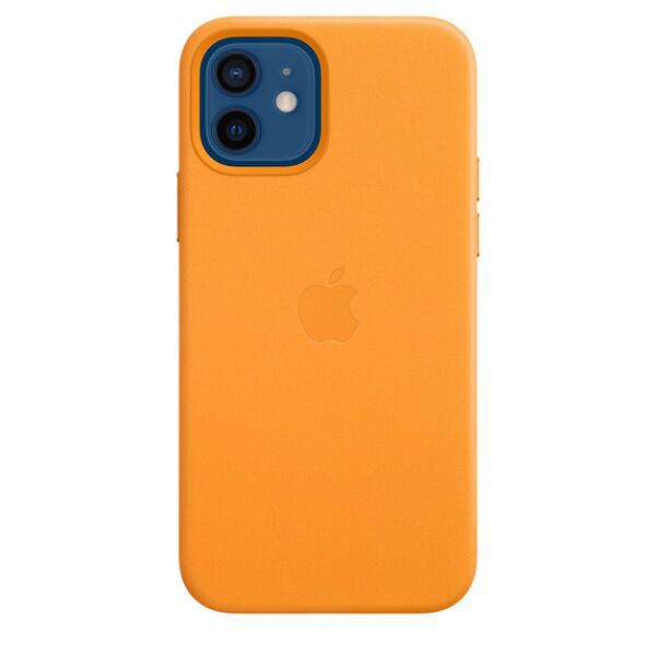 Чехол Apple MagSafe Leather Case для iPhone 12/12 Pro (золотой апельсин) MHKC3ZM/A