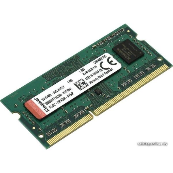 Оперативная память Kingston ValueRAM 4GB DDR3 SO-DIMM PC3-12800 (KVR16LS11/4WP)
