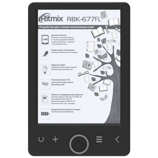 Электронная книга Ritmix RBK-677FL (черный)